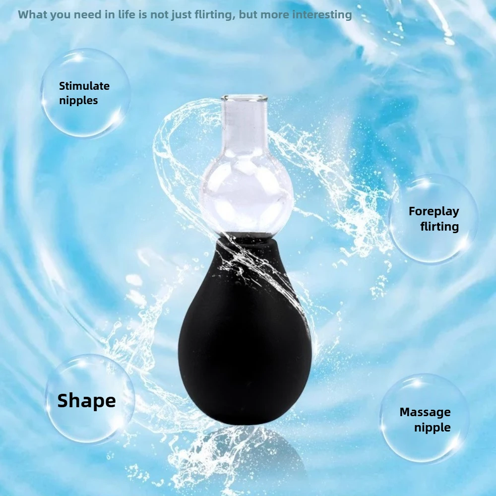Nipple Sucker Wholesale Male Nipple Breast Pump Enlargement Vacuum Pump with 8 Rings Nipple Stimulator Adult Toys for Women 18+ thumbnail 3