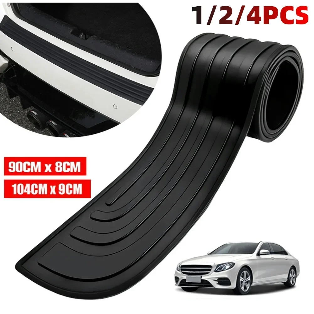 Universal Car Trunk Door Sill Plate Protector Anti-Scratch Rear Bumper Guard Rubber Mouldings Pad Trim Cover Strip Car Styling