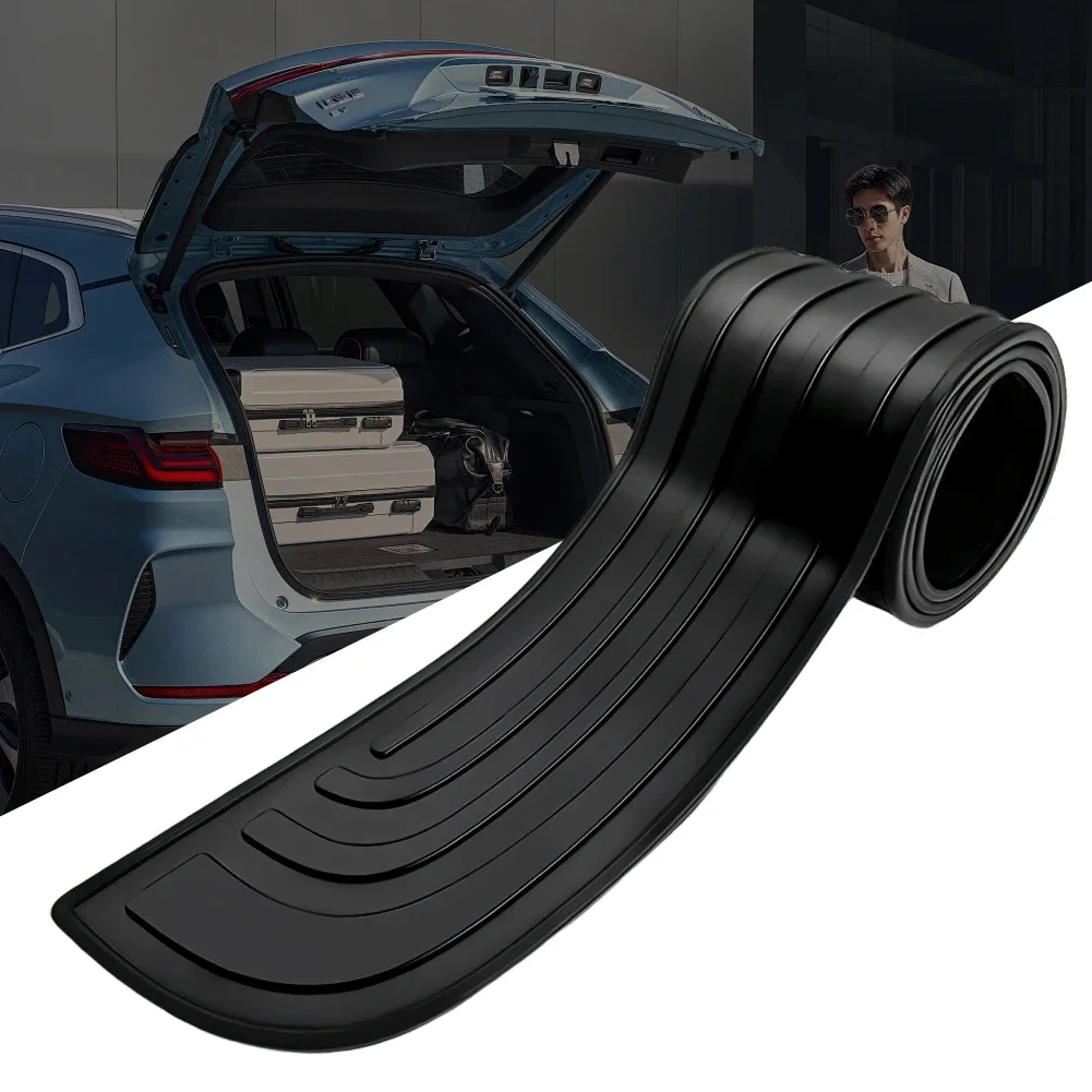 Universal Car Trunk Door Sill Plate Protector Anti-Scratch Rear Bumper Guard Rubber Mouldings Pad Trim Cover Strip Car Styling thumbnail 3
