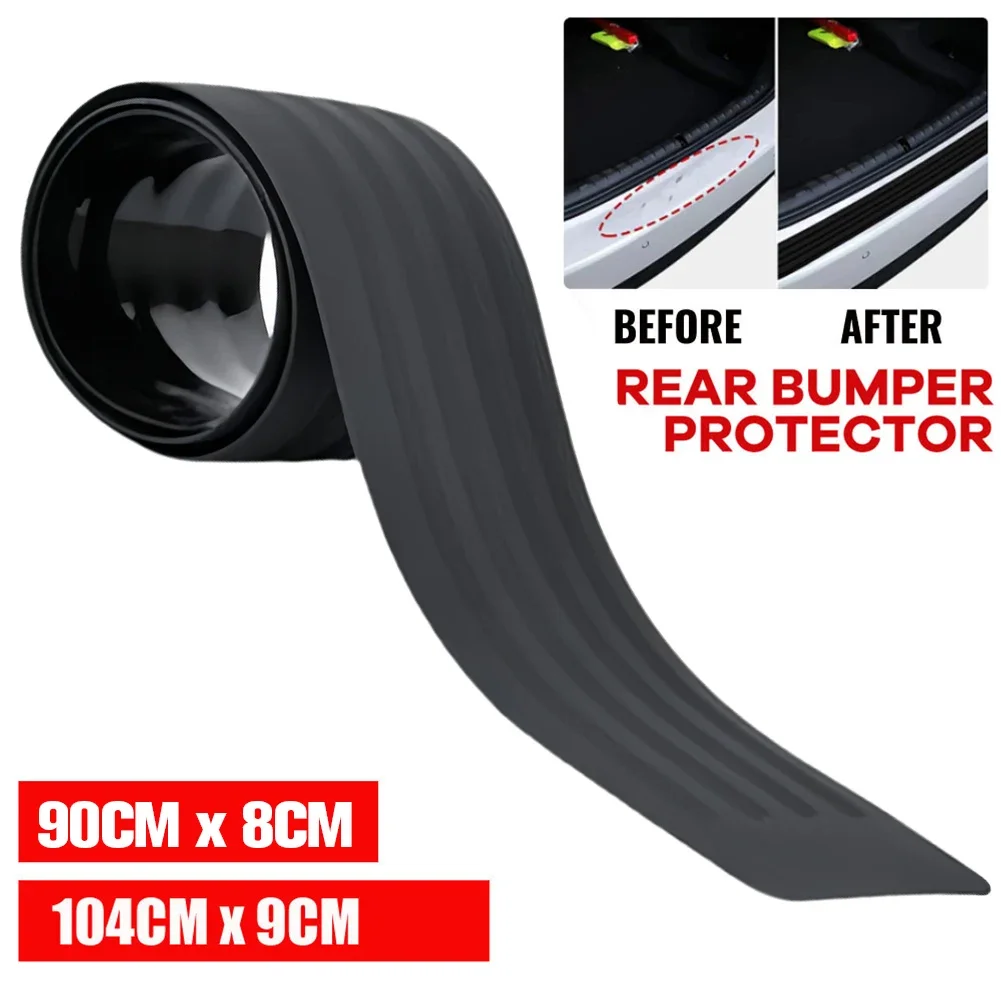 Universal Car Trunk Door Sill Plate Protector Anti-Scratch Rear Bumper Guard Rubber Mouldings Pad Trim Cover Strip Car Styling thumbnail 2