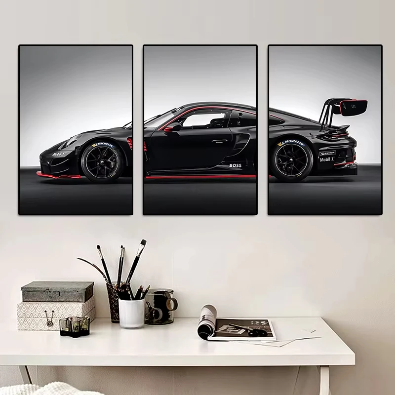 Vintage Industrial Style Gt3rs Canvas Print Home Bedroom Living Room Office Decor 3 pc Classic Cool Car Series Frameless Poster