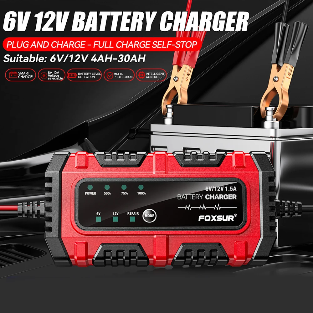 Car Battery Chargers 6V 12V 25W Storage Cell Lead-Acid Battery Maintance Smart Pulse Repair Motorcycle Battery Charge Device thumbnail 3