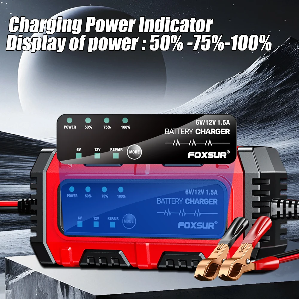 Car Battery Chargers 6V 12V 25W Storage Cell Lead-Acid Battery Maintance Smart Pulse Repair Motorcycle Battery Charge Device thumbnail 6