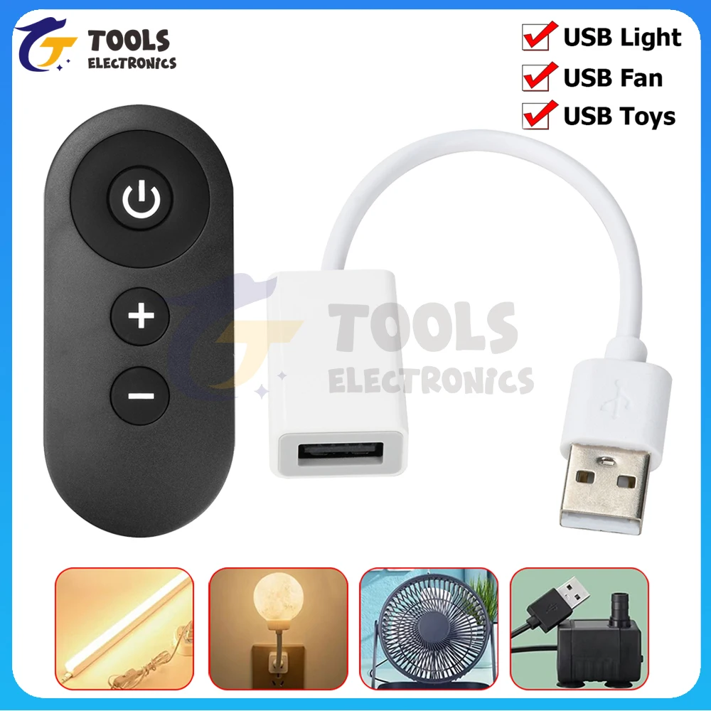 DC 5V USB RF Remote Switch Wireless LED Strip Dimmer Fan Speed Controller Module for Cabinet Night Lights DIY Lighting Control thumbnail 2