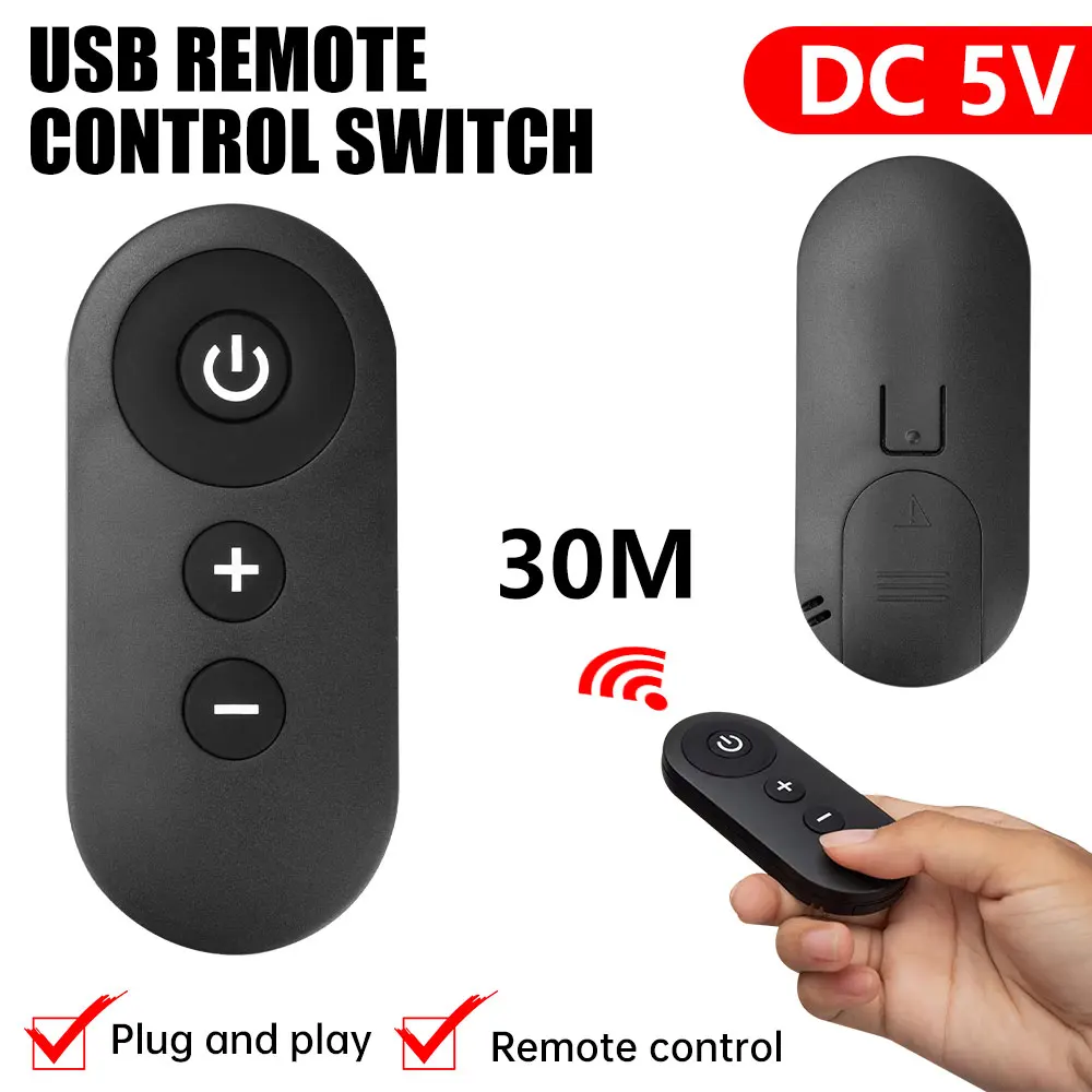 DC 5V USB RF Remote Switch Wireless LED Strip Dimmer Fan Speed Controller Module for Cabinet Night Lights DIY Lighting Control thumbnail 5