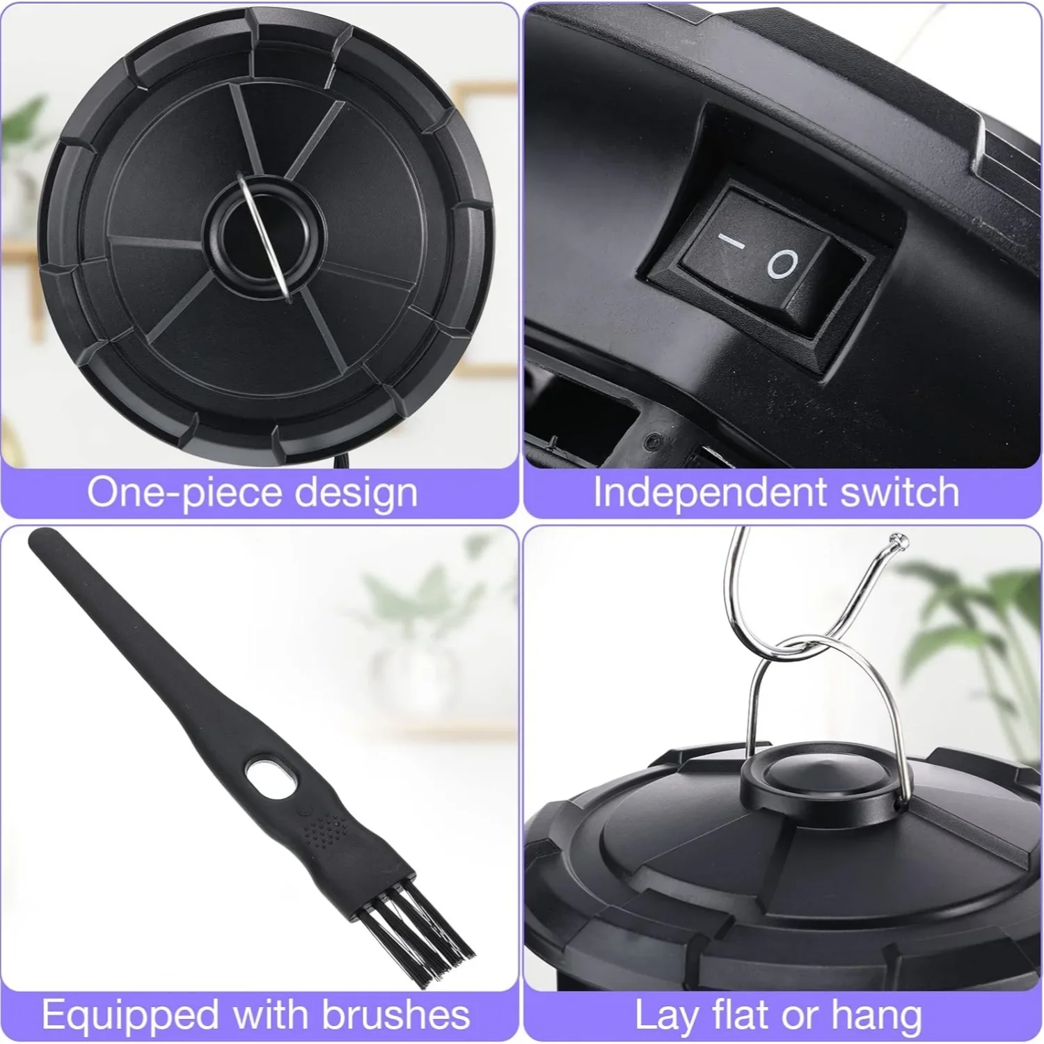 Mosquito Zappers Waterproof Insect Killer UV LED Trap with Electric Shock for Outdoor Home Garden Backyard Camping Patio Room thumbnail 6
