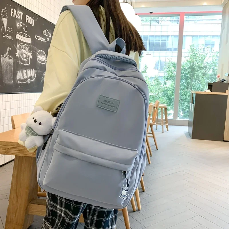 Female Fashion Men High Capacity Waterproof College Backpack Trendy Women Laptop School Bags Cute Girl Travel Book Bag Cool thumbnail 2