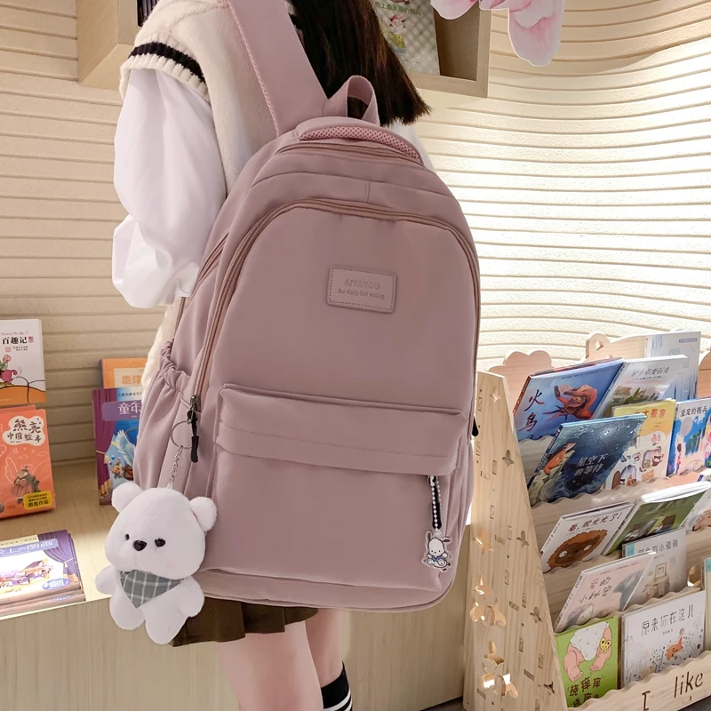 Female Fashion Men High Capacity Waterproof College Backpack Trendy Women Laptop School Bags Cute Girl Travel Book Bag Cool thumbnail 3
