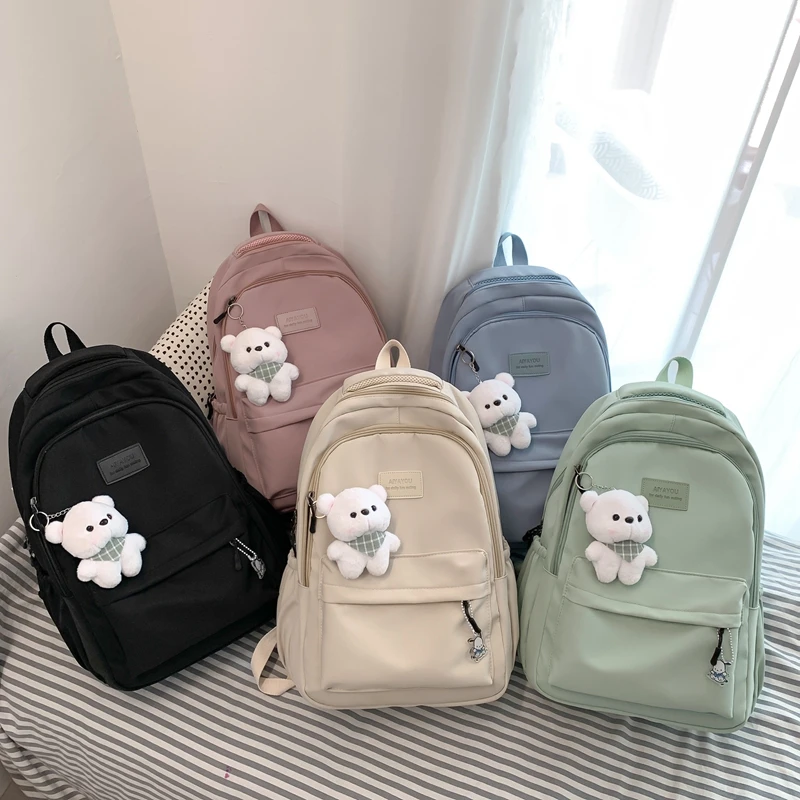Female Fashion Men High Capacity Waterproof College Backpack Trendy Women Laptop School Bags Cute Girl Travel Book Bag Cool thumbnail 5