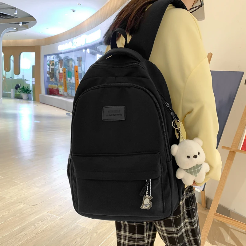 Female Fashion Men High Capacity Waterproof College Backpack Trendy Women Laptop School Bags Cute Girl Travel Book Bag Cool thumbnail 4