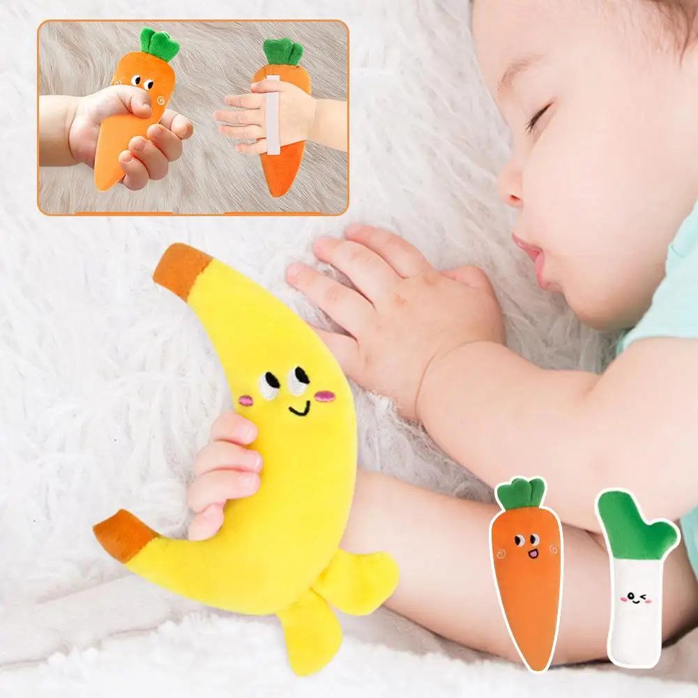 Cute Anti-startle Baby Comfort Hand-held Doll Stuffed Carrot Gift Hand Grip Toy Sleep Soothers Toy Decor for Newborn thumbnail 3