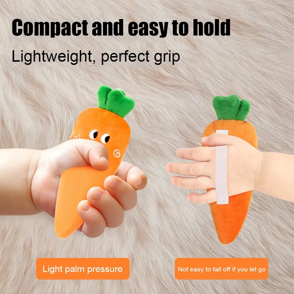 Cute Anti-startle Baby Comfort Hand-held Doll Stuffed Carrot Gift Hand Grip Toy Sleep Soothers Toy Decor for Newborn thumbnail 5