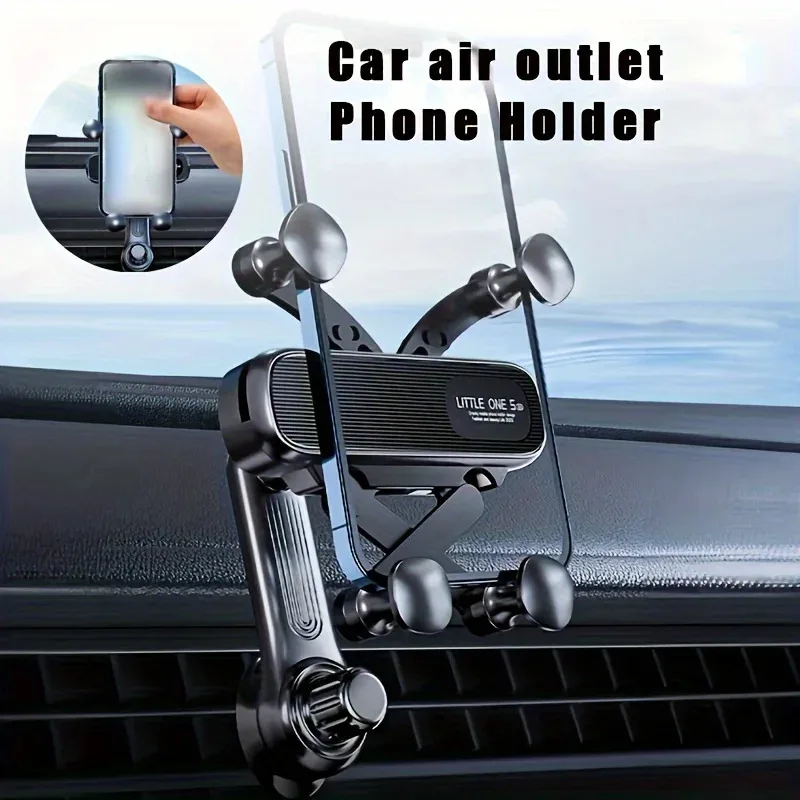 New Gravity Car Phone Holder - Strong Air Vent Clip Mount Adjustable Mobile Cell Stand for Hands-Free Driving thumbnail 3