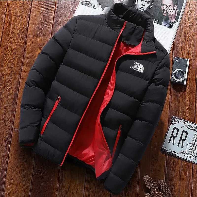 Winter New Thick Men Warm Parka Jackets Casual Men's Outwear Coats Solid Stand Collar Male Windbreak Cotton Padded Down Jacket thumbnail 3