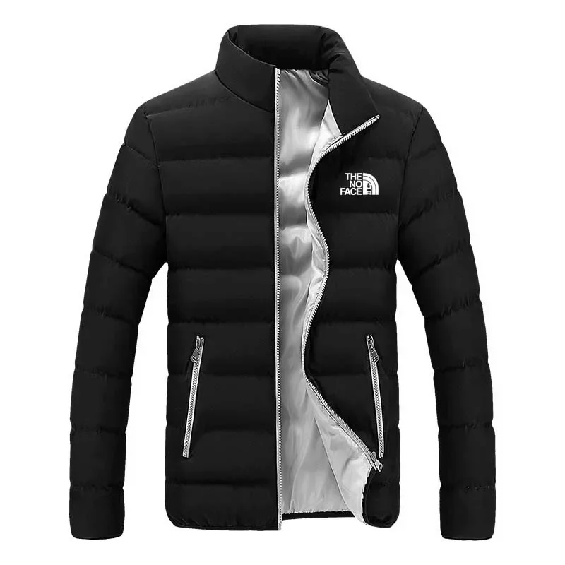 Winter New Thick Men Warm Parka Jackets Casual Men's Outwear Coats Solid Stand Collar Male Windbreak Cotton Padded Down Jacket thumbnail 4