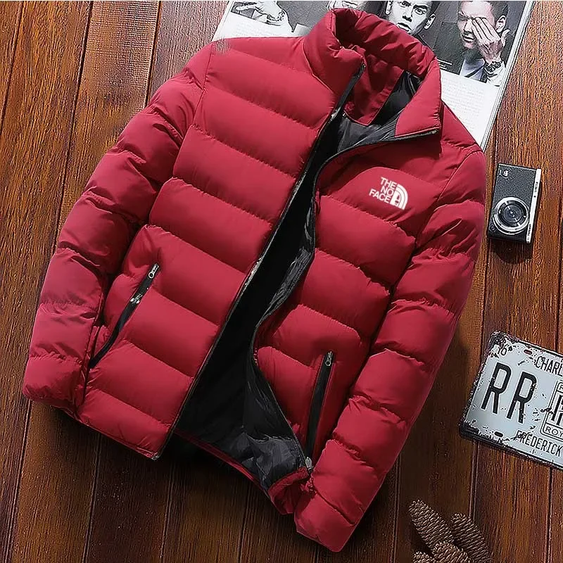 Winter New Thick Men Warm Parka Jackets Casual Men's Outwear Coats Solid Stand Collar Male Windbreak Cotton Padded Down Jacket thumbnail 5