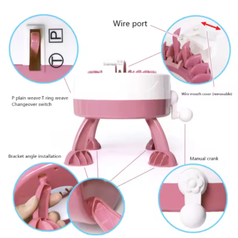 22/40/48 Needles Creative DIY Knitting Machine Magic Loop Weaving Loom Weaving Scarf Sweater Hat Socks Kids Educational Toy thumbnail 4