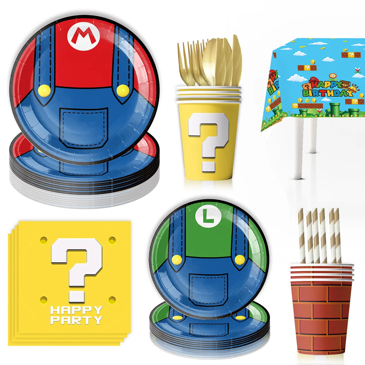 20pcs Mali Themed Children's Birthday Party Tableware Set Paper Cups Tissues Games Party Decorations Party Supplies thumbnail 2