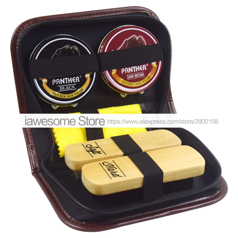 Professional Shine Polishing Tool For Leather Shoes Shoes Care Kit Portable For Boots Sneakers Cleaning Set Polish Brush Horn thumbnail 3