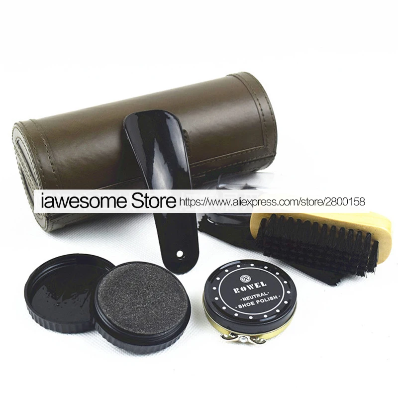 Professional Shine Polishing Tool For Leather Shoes Shoes Care Kit Portable For Boots Sneakers Cleaning Set Polish Brush Horn thumbnail 5