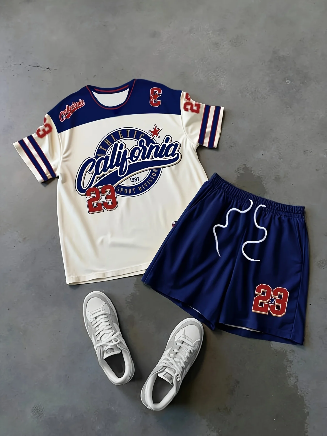 The 2025 summer new men's set features street casual hip-hop fashion comfort and softness with 3D digital pattern printing thumbnail 2