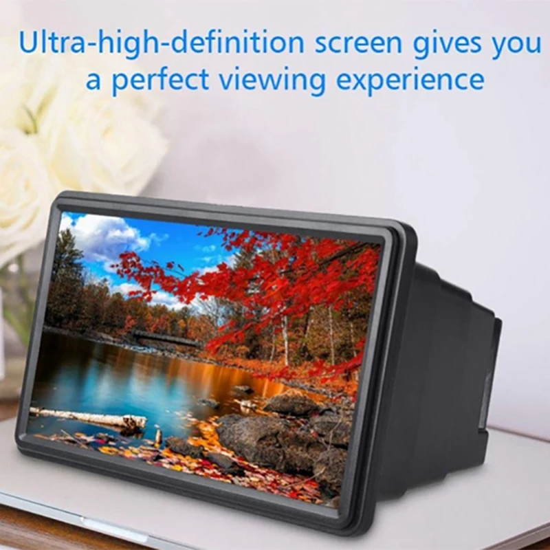 Universal Portable Mobile Phone Screen Magnifier 3D Enlarger Magnifying Amplifier Bracket Foldable Desk Smartphone Holder Stand thumbnail 3