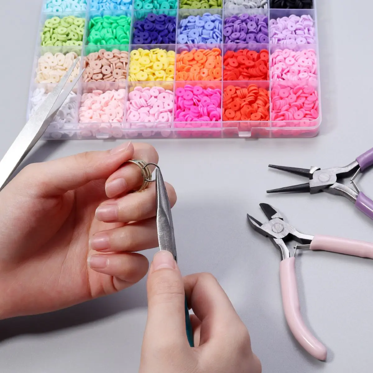 Portable 3pcs Metal Pliers Tool Set Jewelry Making Round Nose Plier Tweezers Kit for Handcrafts Beading Sewing DIY Supplies thumbnail 5