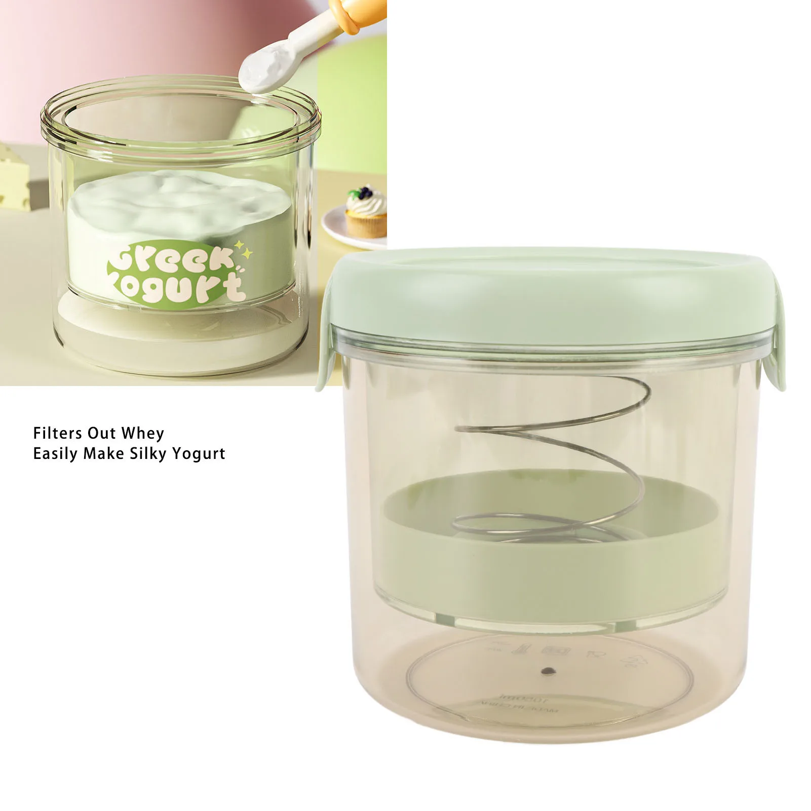 Yogurt Cheese Maker Machine Efficient Sustainable Round Safe Fine Mesh Greek Yogurt Strainer Easy To Clean for Home