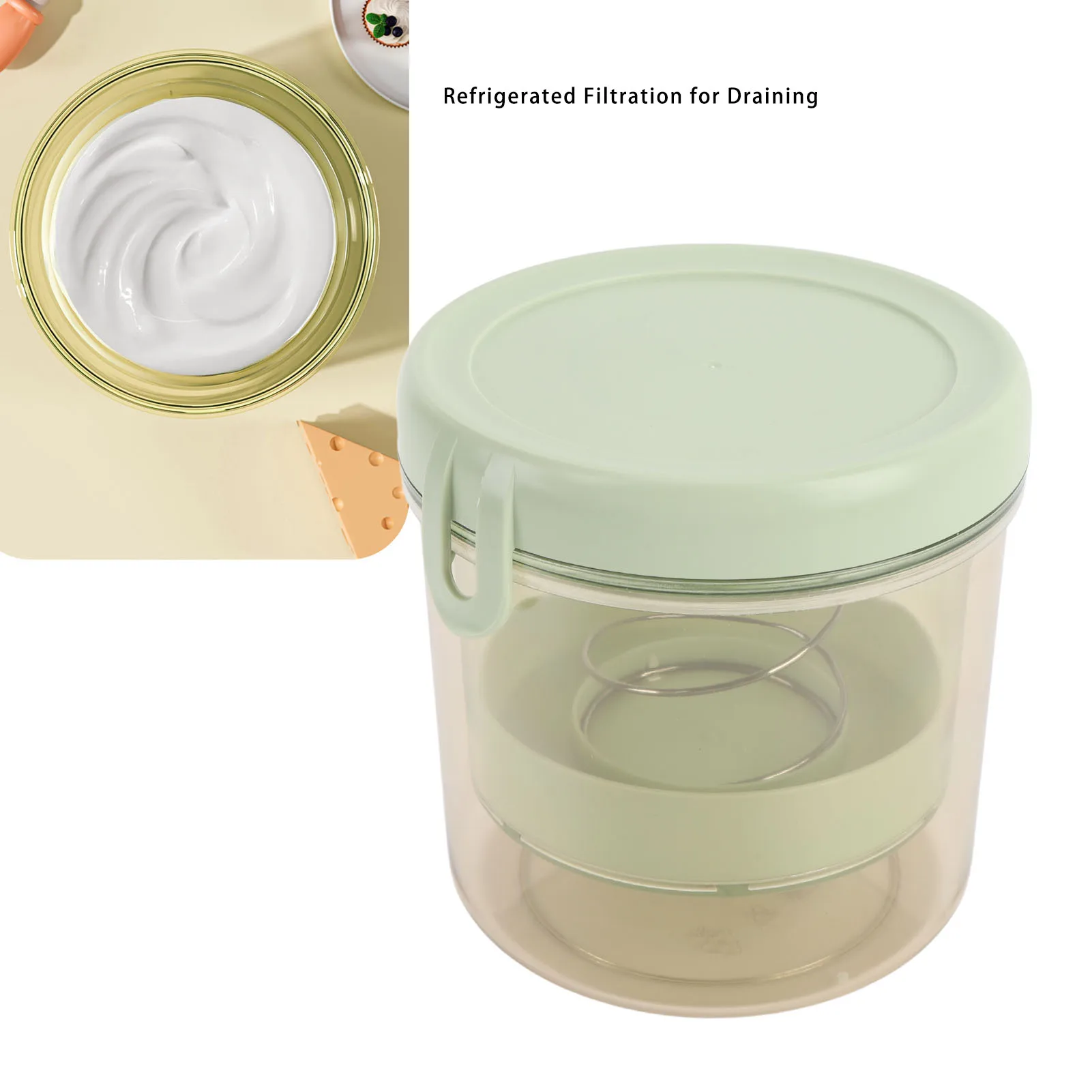Yogurt Cheese Maker Machine Efficient Sustainable Round Safe Fine Mesh Greek Yogurt Strainer Easy To Clean for Home thumbnail 5