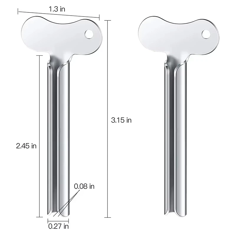 Stainless Steel Toothpaste Tube Squeezers Metal Key Toothpaste Squeezers for Bathroom Hair Dye Cosmetic Tubes Squeezer thumbnail 5