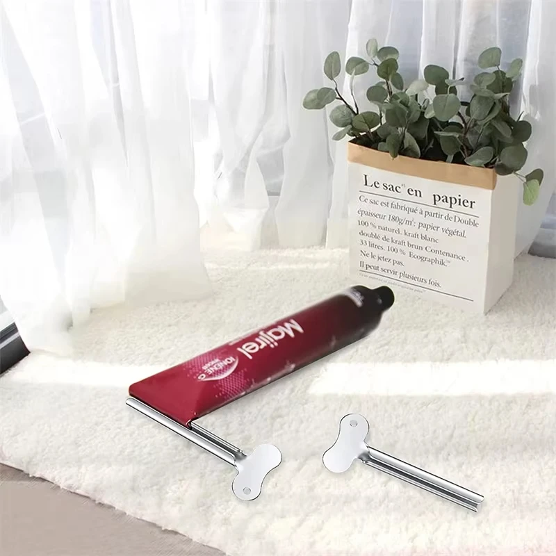 Stainless Steel Toothpaste Tube Squeezers Metal Key Toothpaste Squeezers for Bathroom Hair Dye Cosmetic Tubes Squeezer thumbnail 4
