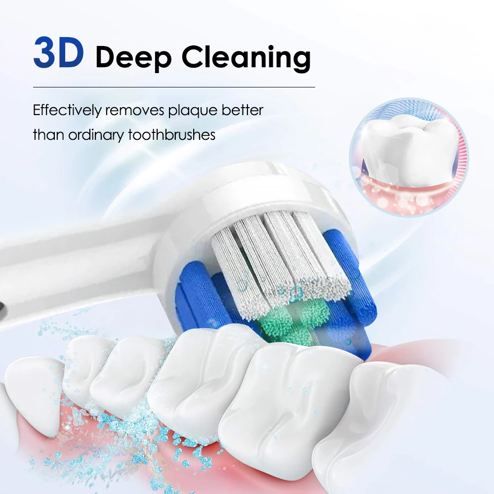 Smart Rotating Timing Electric Toothbrush, Rechargeable Rotary Toothbrush with 4 Heads, 5 Modes Setting Teeth Whitening Oral Car thumbnail 3