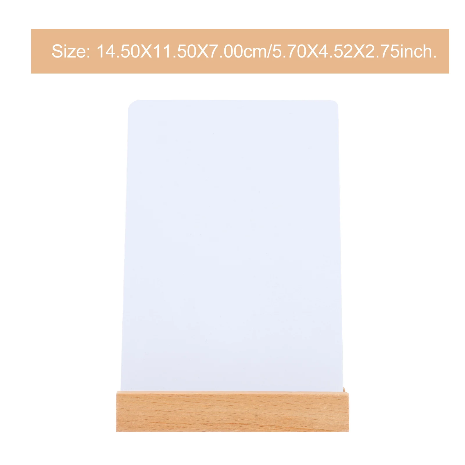 Desktop Whiteboard Wooden Base A6 Size Lightweight Portable Message Board Home Office School Use Bulletin Memo Display thumbnail 3