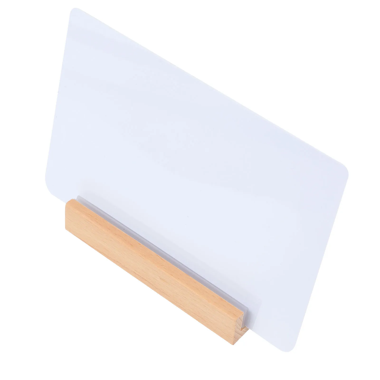 Desktop Whiteboard Wooden Base A6 Size Lightweight Portable Message Board Home Office School Use Bulletin Memo Display