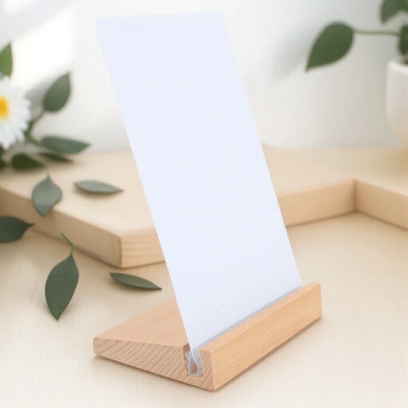 Desktop Whiteboard Wooden Base A6 Size Lightweight Portable Message Board Home Office School Use Bulletin Memo Display thumbnail 6