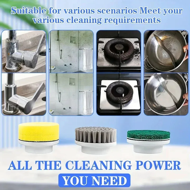 Wireless Electric cleaning brush powerful IPX7 waterproof USB rechargeable automatic handheld cleaner multi function household thumbnail 5