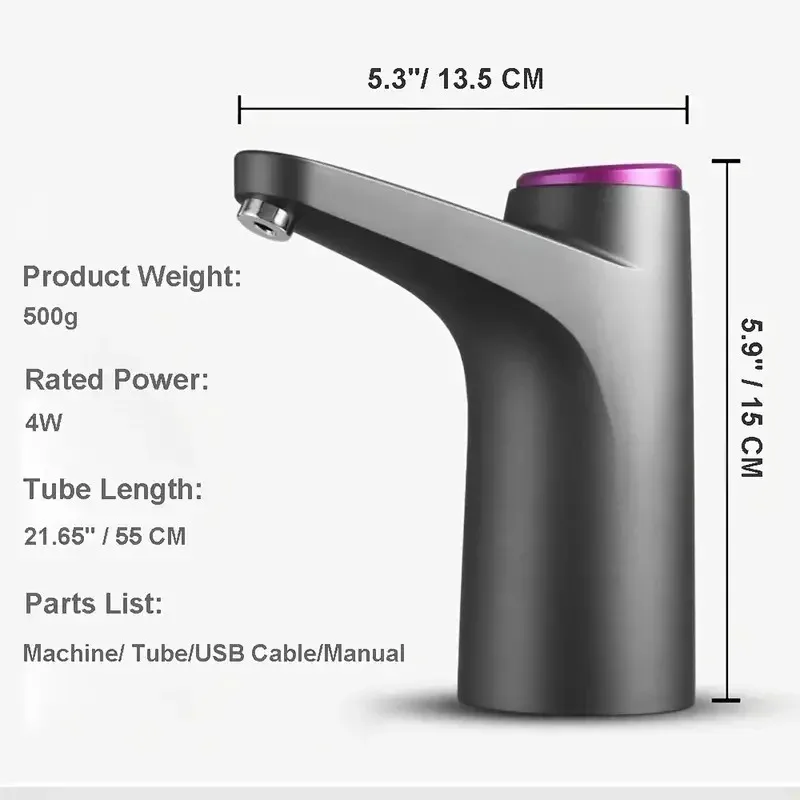 Portable 5-gallon Water Dispenser with USB Charging-Automatic Electric Pump Suitable for Home, Office, and Outdoor Use thumbnail 3
