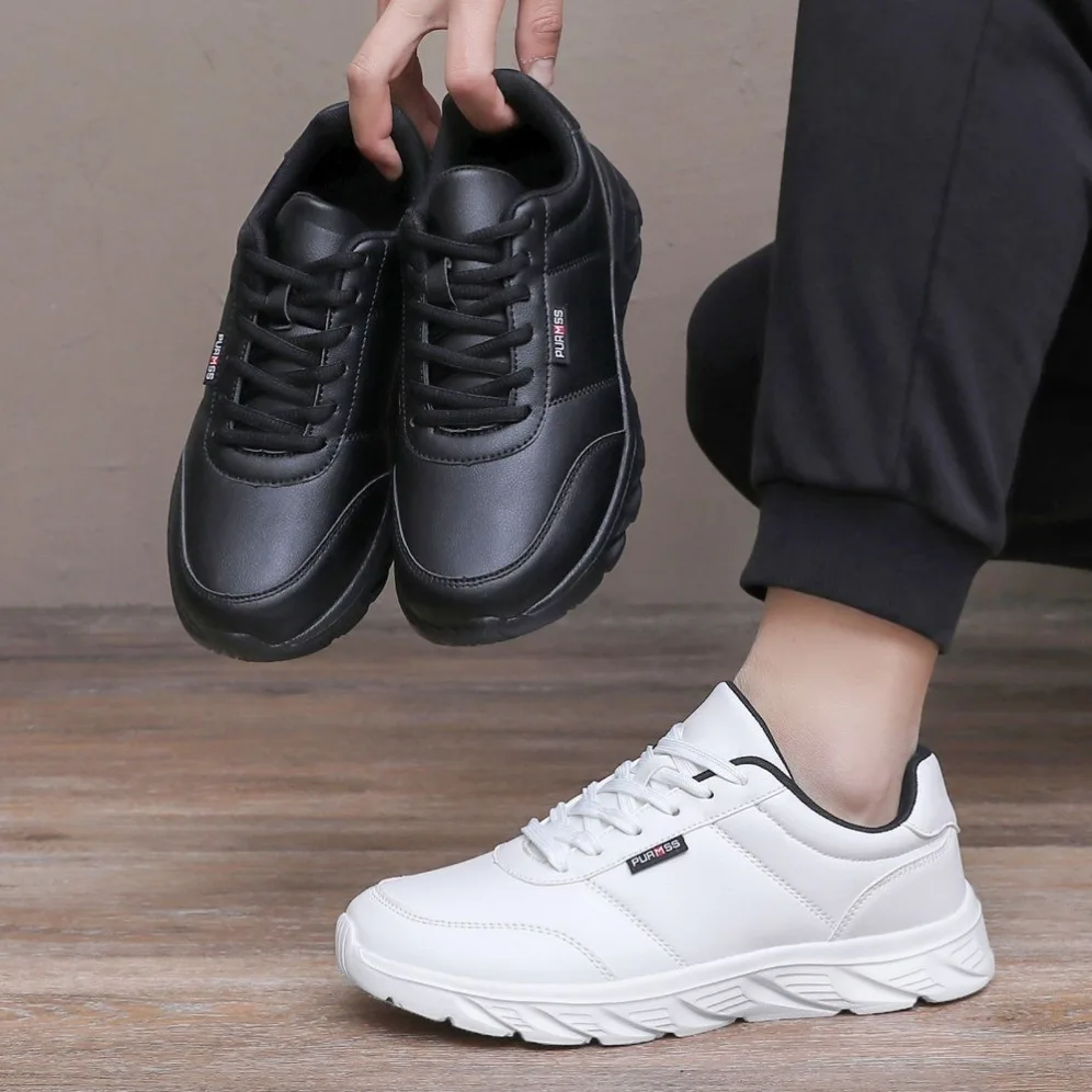 New Men's Sneakers Fashion Leather Men's Casual Shoes Outdoor Jogging Training Shoes High-Quality Comfortable Men's Shoes thumbnail 5