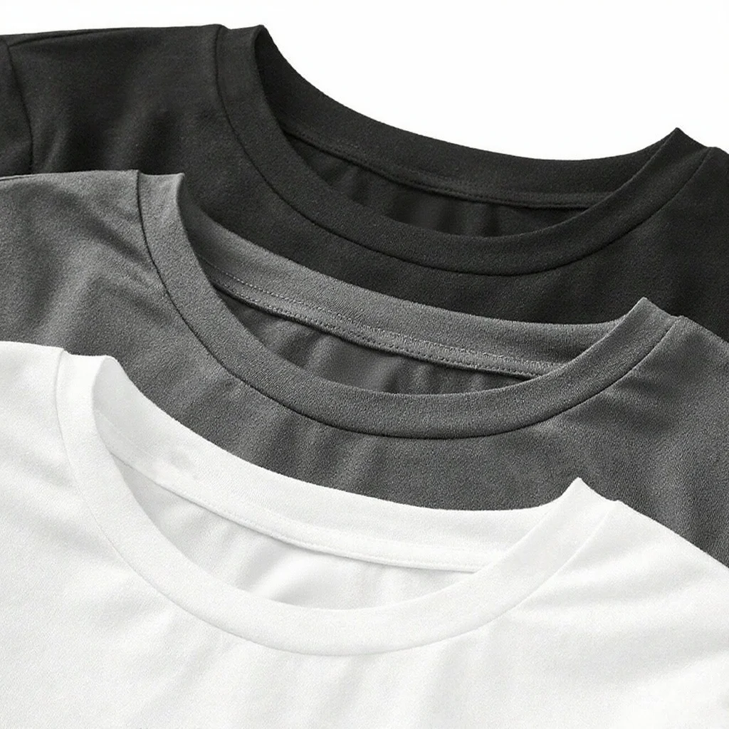 Women's solid-color long-sleeved T-shirt - Polyester knitted fabric, round neck, regular fit, fall-winter style thumbnail 3
