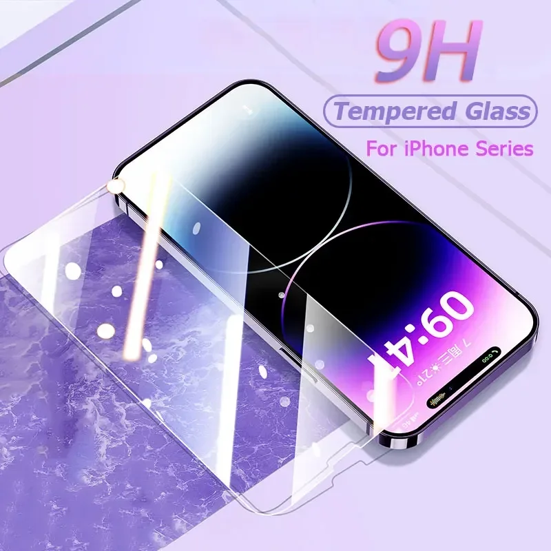 1-5Pcs HD Tempered Glass Screen Protector For iPhone 11 12 13 14 15 16 17 Pro Max 14 15 16 Plus 16 Air Glass Anti-Scratch Film thumbnail 4