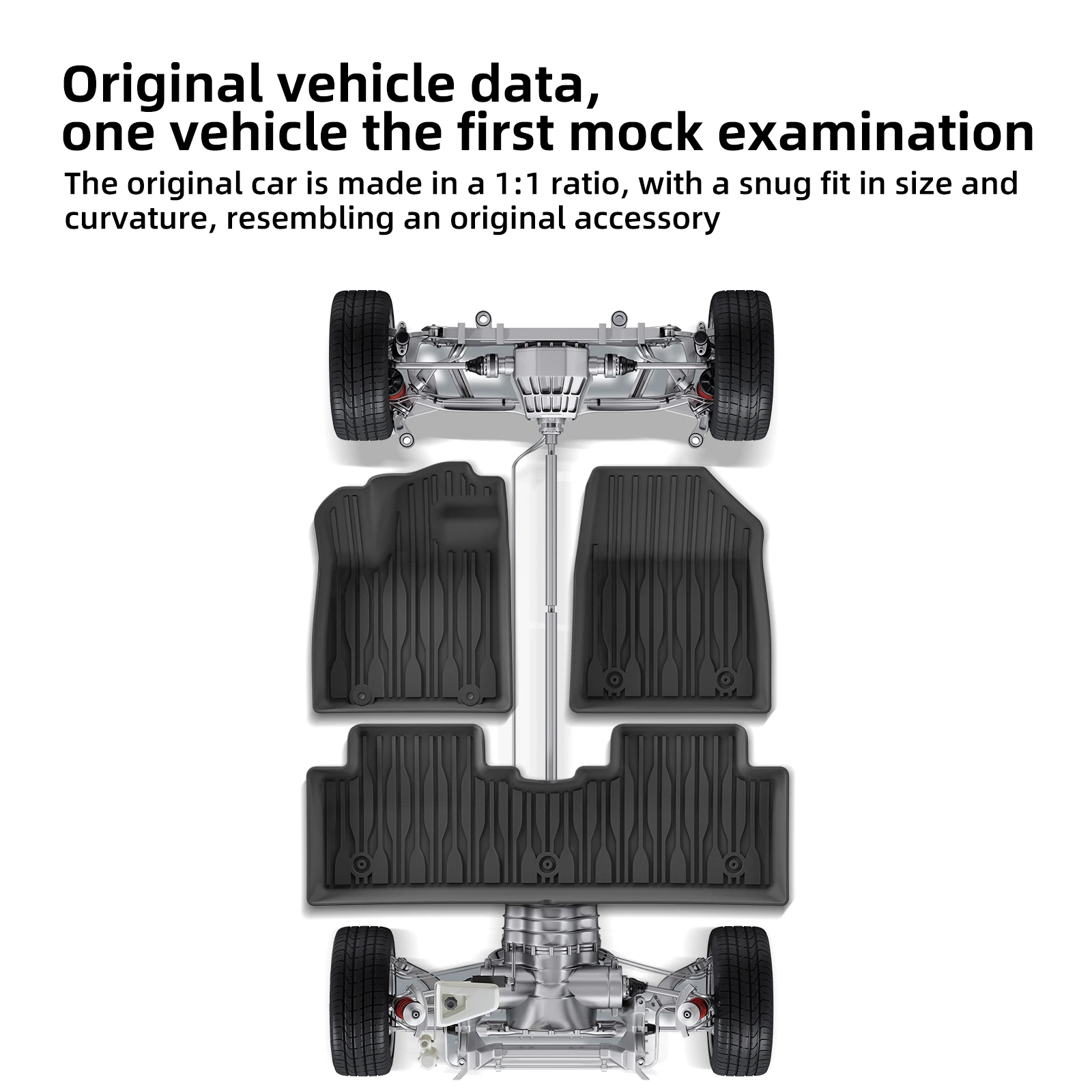 Left Drive for BYD ATTO2 EV/Yuan Pro Yuan UP 2024-2026 Car Floor Mats Cargo Liner Trunk Pad TPE 3D Foot Mat Waterproof BLACK thumbnail 3