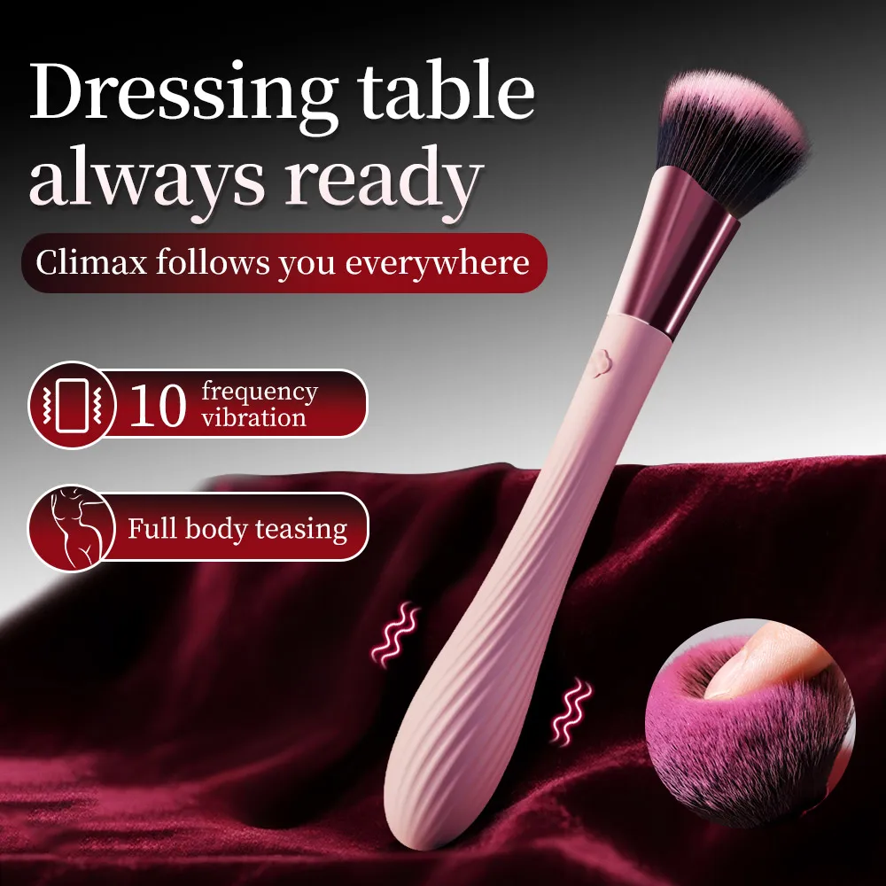 New Upgrade Makeup Brush Vibrator Detachable Brush G-Spot Nipple Clitoral Stimulator Bullet Dildo Vibrators Sex Toys for Woman thumbnail 2