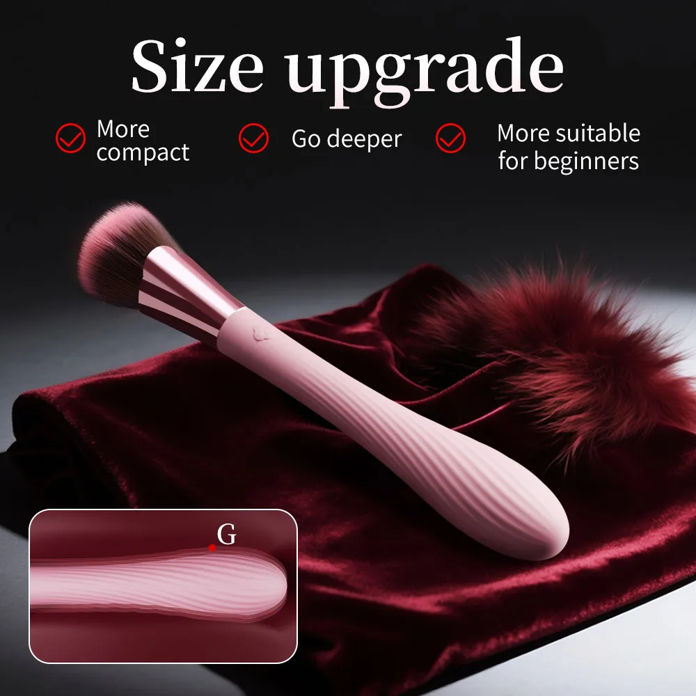 New Upgrade Makeup Brush Vibrator Detachable Brush G-Spot Nipple Clitoral Stimulator Bullet Dildo Vibrators Sex Toys for Woman thumbnail 3