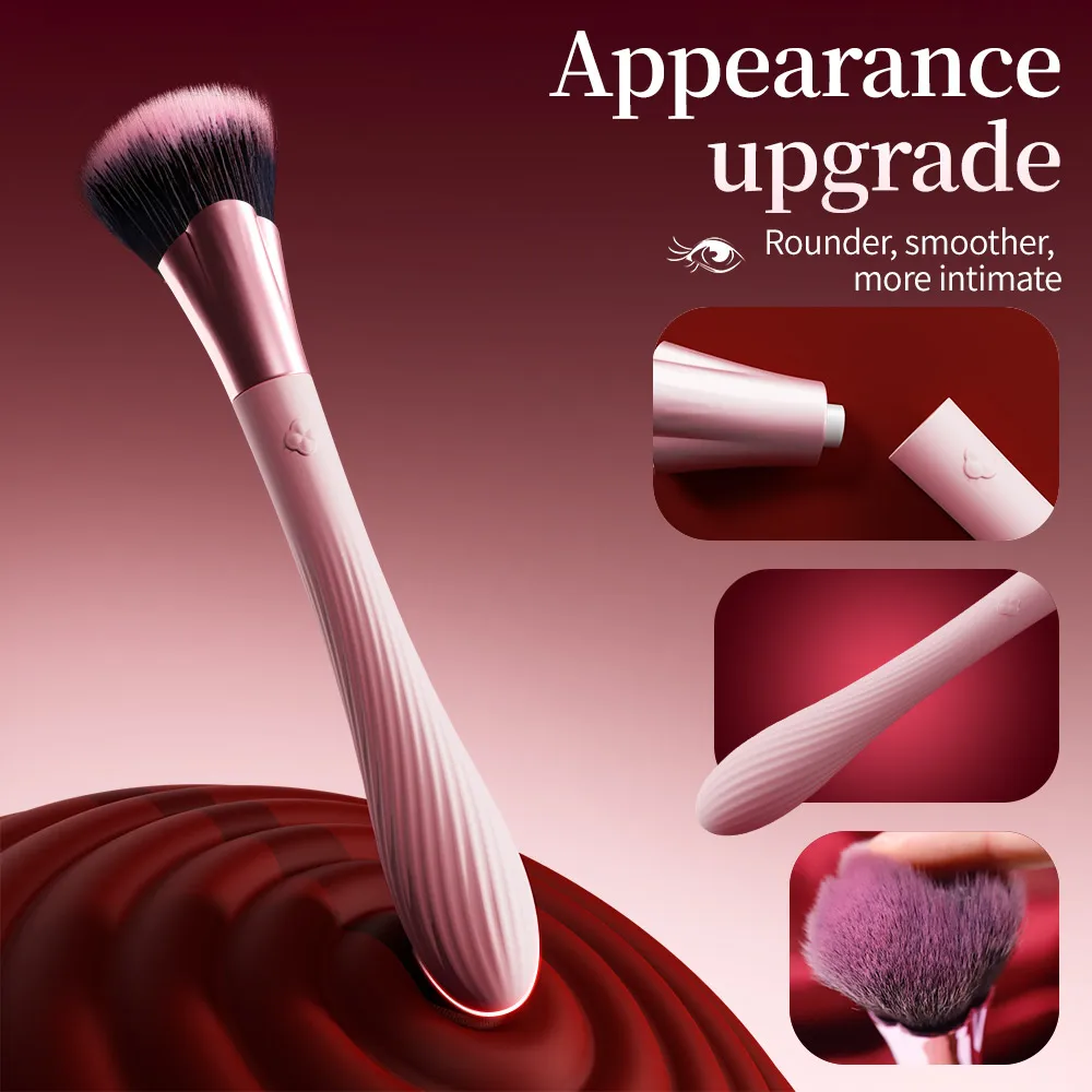 New Upgrade Makeup Brush Vibrator Detachable Brush G-Spot Nipple Clitoral Stimulator Bullet Dildo Vibrators Sex Toys for Woman thumbnail 4