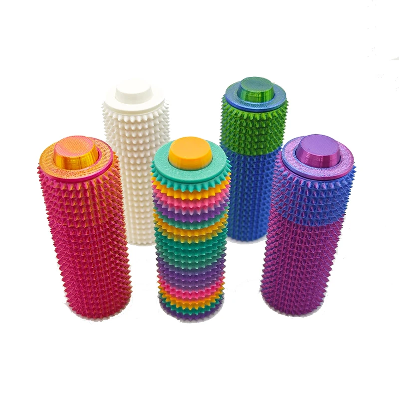 Sensory Roller Fidget Toy Clicker Tactile Spikes for Anxiety Stress Relief Pain Stimming Autism Over Stimulation with Lanyard thumbnail 5