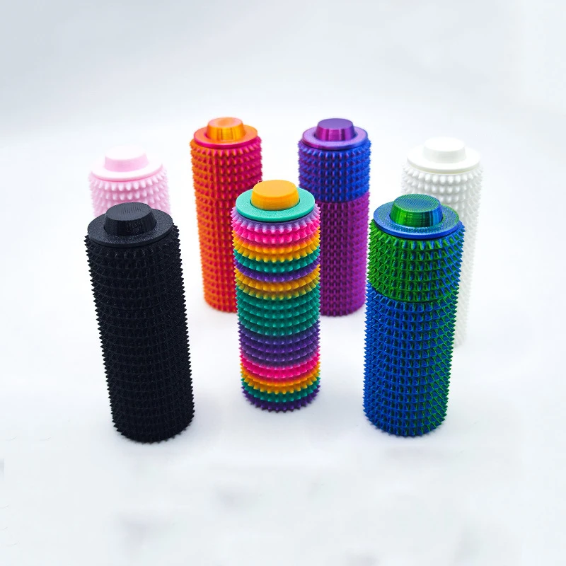 Sensory Roller Fidget Toy Clicker Tactile Spikes for Anxiety Stress Relief Pain Stimming Autism Over Stimulation with Lanyard thumbnail 3