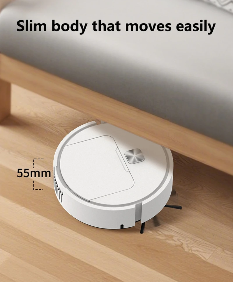 Mini Silent Smart Sweeping Robot Three-in-one Multi-function Cleaning Machine Vacuum Cleaner Sweep Mop Brush 2025 thumbnail 2