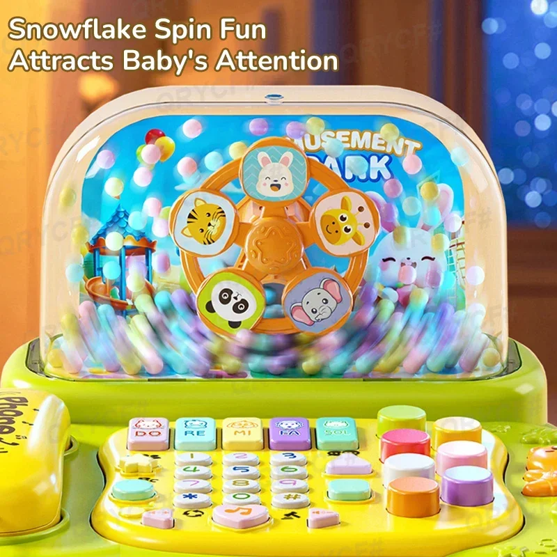 Electric Telephone Toy Cartoon Piano Music Light Activity Multifunctional Kid Musical Learning Toys for Children Christmas Gifts thumbnail 4