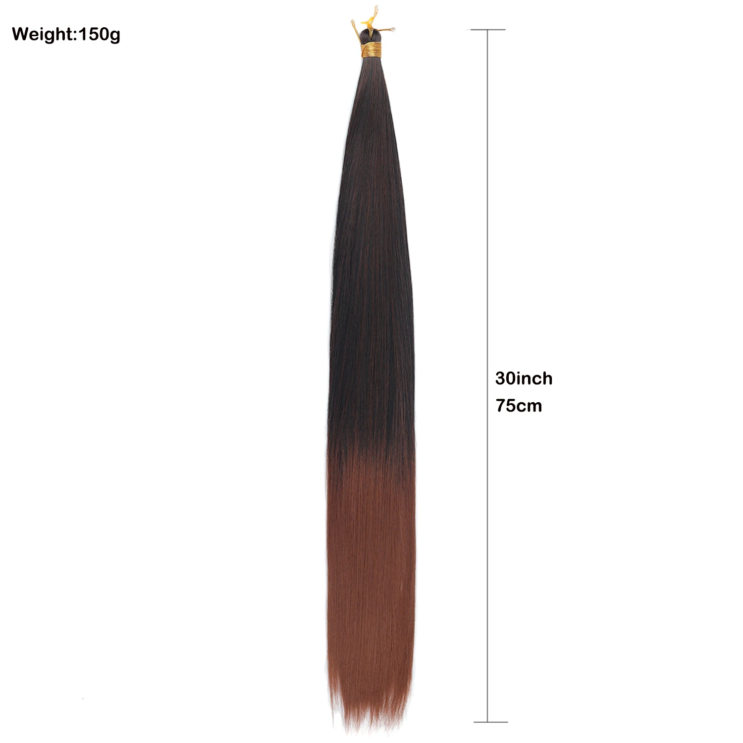 30inch Straight Hair Extensions 150g Bone Straight Braiding Hair Soft Synthetic Bundles Crochet Braids Hair Bundles for Braiding thumbnail 3