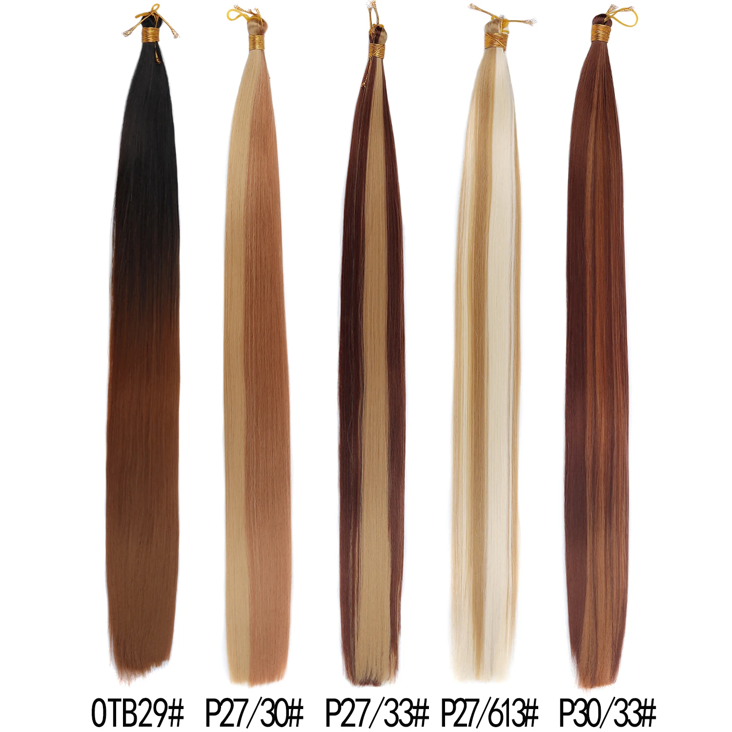 30inch Straight Hair Extensions 150g Bone Straight Braiding Hair Soft Synthetic Bundles Crochet Braids Hair Bundles for Braiding thumbnail 4